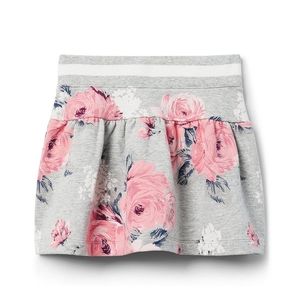Janie and Jack Heather Grey Floral Skirt